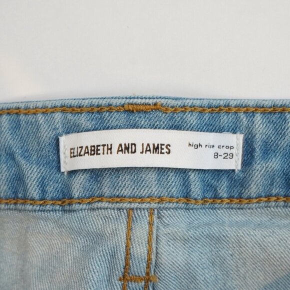 Elizabeth and James Distressed Wide Leg Crop Jeans - Size 8/29 - EUC - Picture 5 of 8